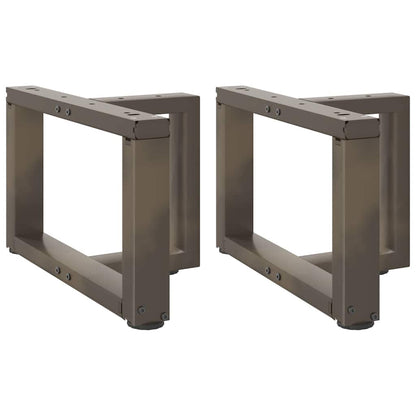 Salontafelpoten 2 St T-Vormig Staal Naturel 50 x 25 x (30-31) cm
