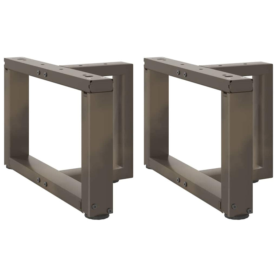 Salontafelpoten 2 St T-Vormig Staal Naturel 50 x 25 x (30-31) cm