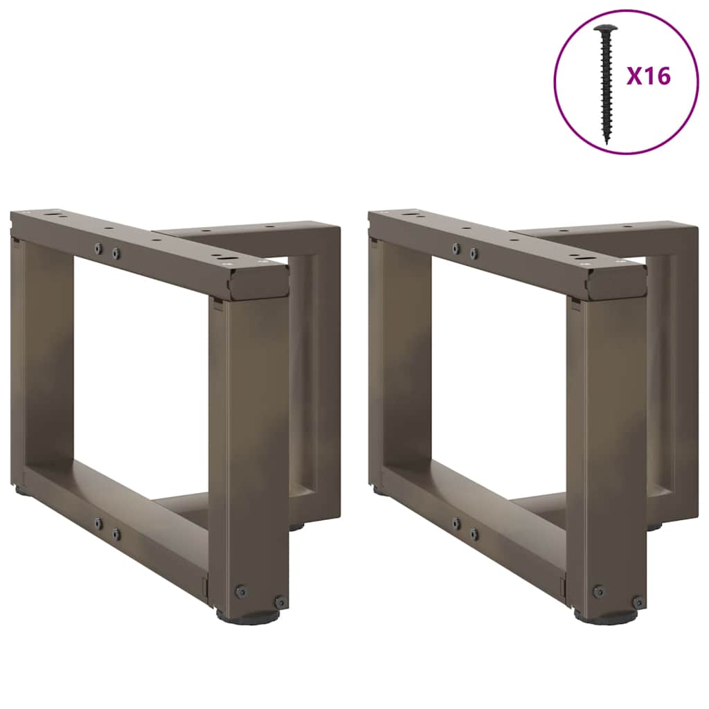 Salontafelpoten 2 St T-Vormig Staal Naturel 50 x 25 x (30-31) cm
