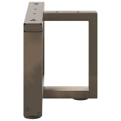 Salontafelpoten 2 St T-Vormig Staal Naturel 50 x 25 x (30-31) cm