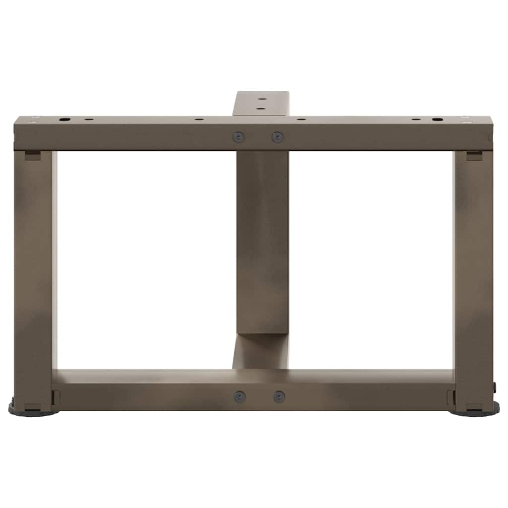 Salontafelpoten 2 St T-Vormig Staal Naturel 50 x 25 x (30-31) cm