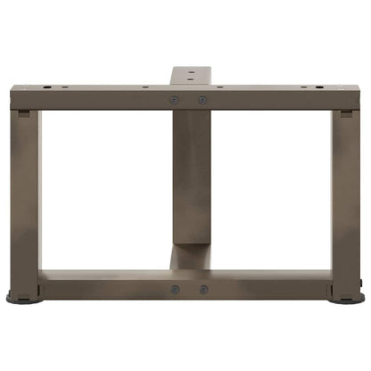 Salontafelpoten 2 St T-Vormig Staal Naturel 50 x 25 x (30-31) cm