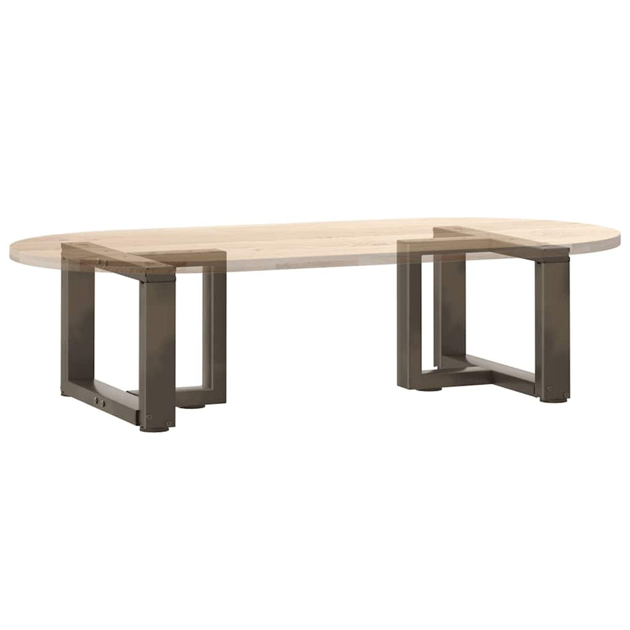 Salontafelpoten 2 St T-Vormig Staal Naturel 50 x 25 x (30-31) cm
