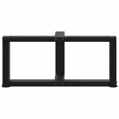 Salontafelpoten 2 st T-vormig 60x25x(30-31) cm staal zwart