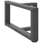 Tafelpoten 2 st T-vormig 60x25x30-31 cm staal antraciet