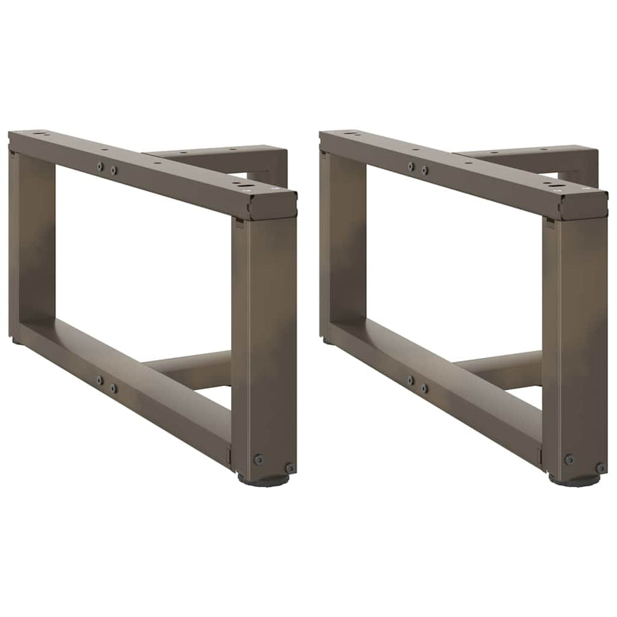 Salontafelpoten 2 St T-Vormig Staal Naturel 60 x 25 x (30-31) cm