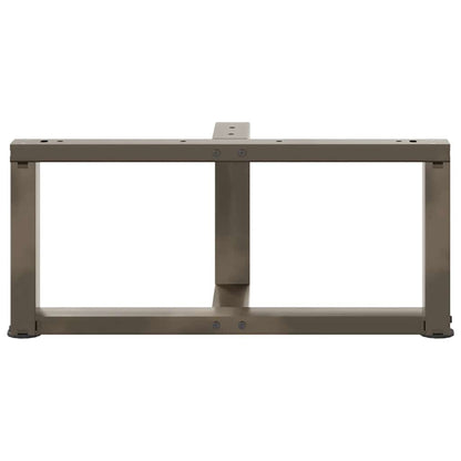Salontafelpoten 2 St T-Vormig Staal Naturel 60 x 25 x (30-31) cm