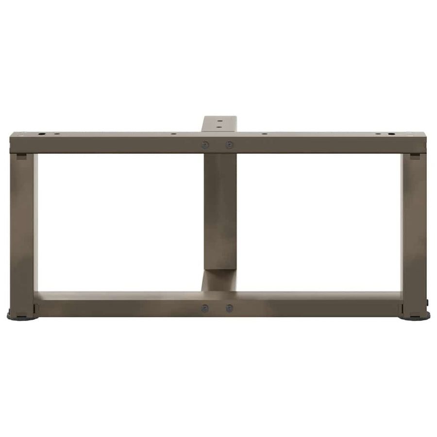 Salontafelpoten 2 St T-Vormig Staal Naturel 60 x 25 x (30-31) cm