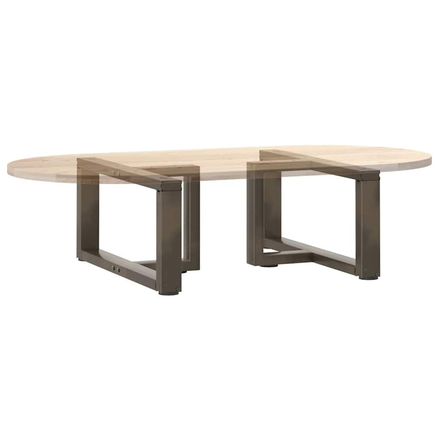 Salontafelpoten 2 St T-Vormig Staal Naturel 60 x 25 x (30-31) cm