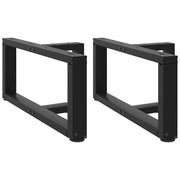 Coffee table legs 2 pcs T-shaped 70x25x(30-31) cm steel black