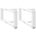Coffee table legs 2 pcs T-shaped 70x25x(30-31) cm steel white