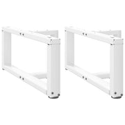 Coffee table legs 2 pcs T-shaped 70x25x(30-31) cm steel white