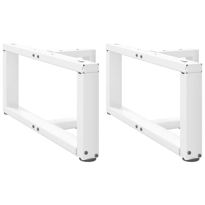 Salontafelpoten 2 st T-vormig 70x25x(30-31) cm staal wit