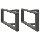 Tafelpoten 2 st T-vormig 70x25x30-31 cm staal antraciet
