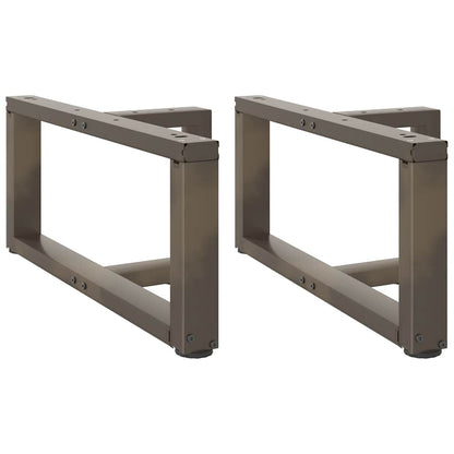 Salontafelpoten 2 St T-Vormig Staal Naturel 70 x 25 x (30-31) cm