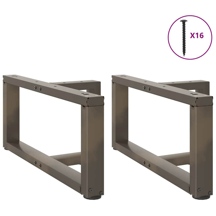 Salontafelpoten 2 St T-Vormig Staal Naturel 70 x 25 x (30-31) cm
