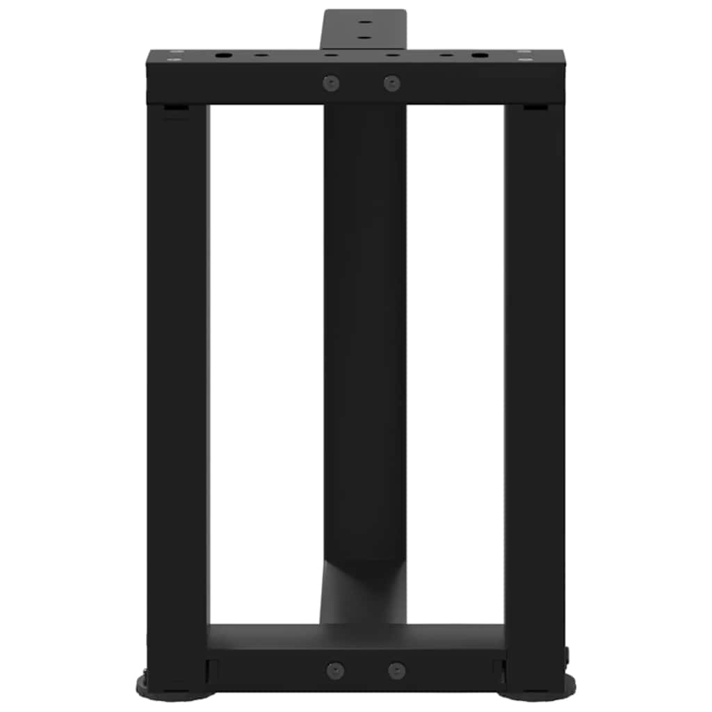 Salontafelpoten 2 st T-vormig 28x25x(42-43) cm staal zwart