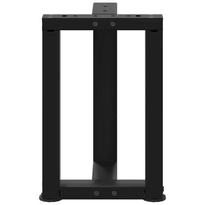 Salontafelpoten 2 st T-vormig 28x25x(42-43) cm staal zwart