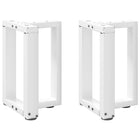 Coffee table legs 2 pcs T-shaped 28x25x(42-43) cm steel white