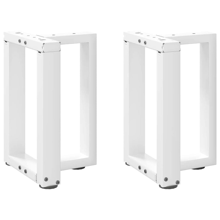 Salontafelpoten 2 st T-vormig 28x25x(42-43) cm staal wit