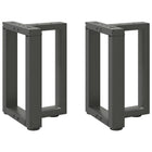 Salontafelpoten 2 st T-vormig 28x25x42 cm staal antraciet