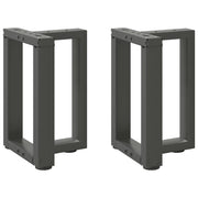 Salontafelpoten 2 st T-vormig 28x25x42 cm staal antraciet