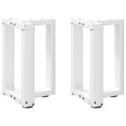 Coffee table legs 2 pcs T-shaped 38x25x(42-43) cm steel white