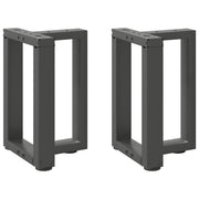 Salontafelpoten 2 st T-vormig 38x25x42 cm staal antraciet