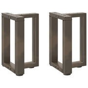Coffee table legs 2 pcs T-shaped 38x25x(42-43) cm steel natural