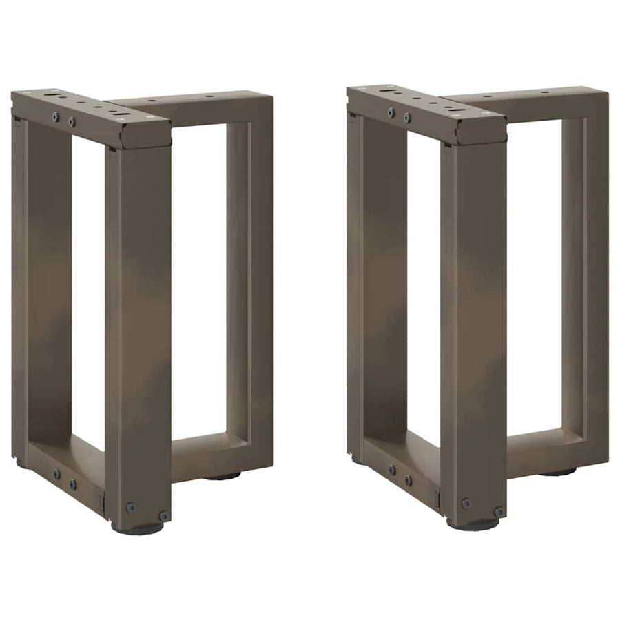Salontafelpoten 2 St T-Vormig Staal Naturel 38 x 25 x (42-43) cm