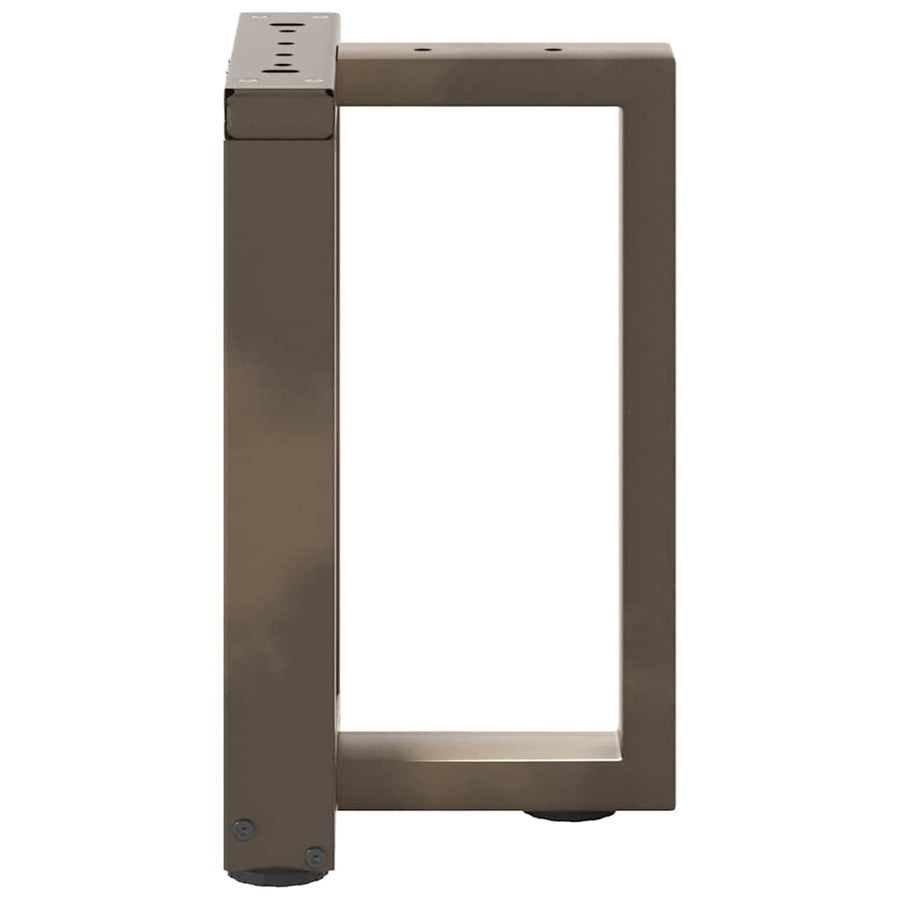 Salontafelpoten 2 St T-Vormig Staal Naturel 38 x 25 x (42-43) cm