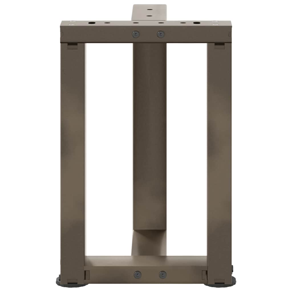 Salontafelpoten 2 St T-Vormig Staal Naturel 38 x 25 x (42-43) cm