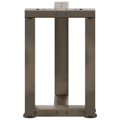 Salontafelpoten 2 St T-Vormig Staal Naturel 38 x 25 x (42-43) cm