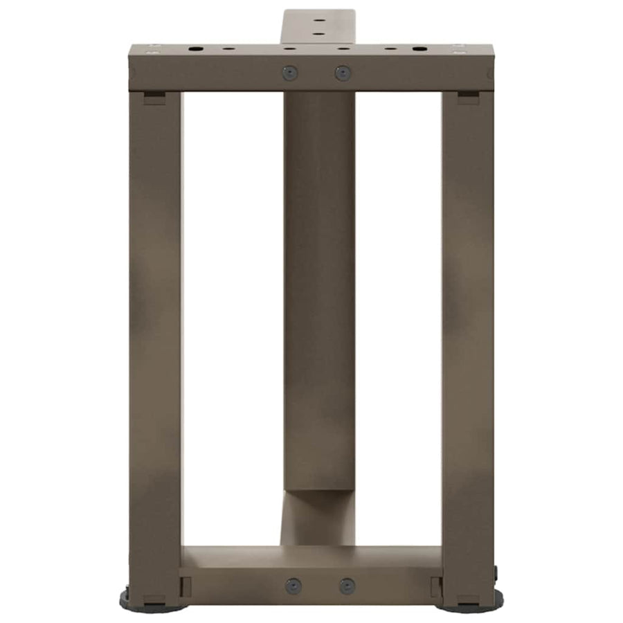 Salontafelpoten 2 St T-Vormig Staal Naturel 38 x 25 x (42-43) cm