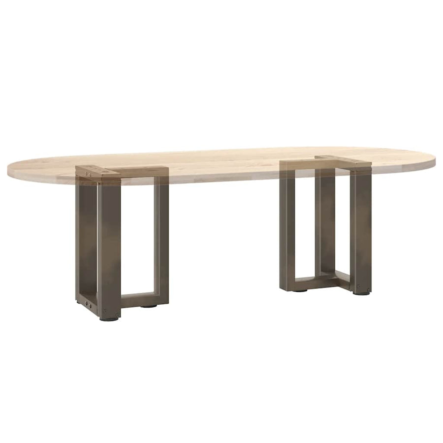 Salontafelpoten 2 St T-Vormig Staal Naturel 38 x 25 x (42-43) cm