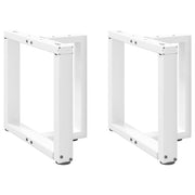 Tafelpoten 2 st T-vormig 50x25x42 cm staal wit