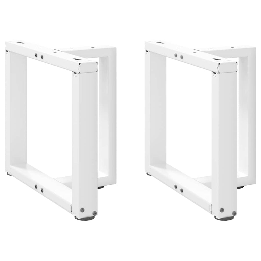 Salontafelpoten 2 st T-vormig 50x25x(42-43) cm staal wit
