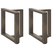 Coffee table legs 2 pcs T-shaped 50x25x(42-43) cm steel natural