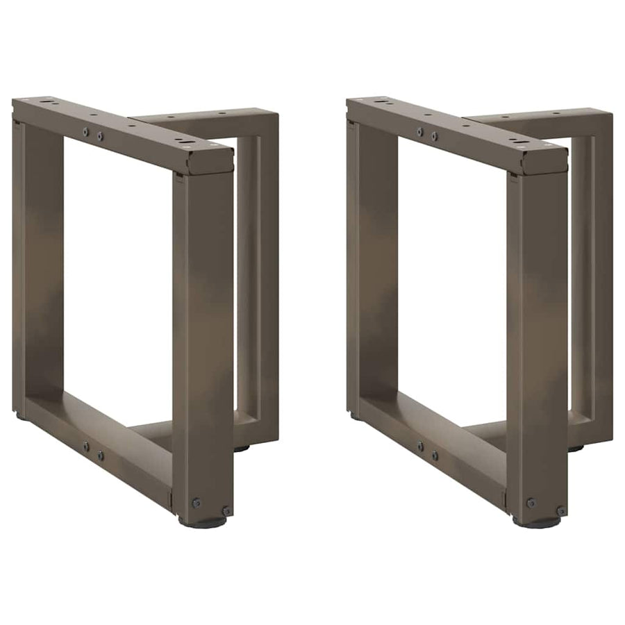 Salontafelpoten 2 st T-vormig 50x25x(42-43) cm staal naturel
