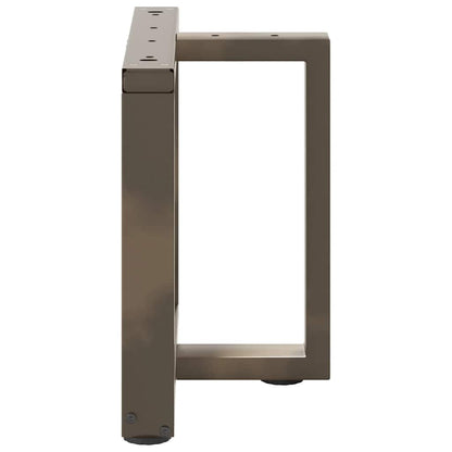 Salontafelpoten 2 st T-vormig 50x25x(42-43) cm staal naturel