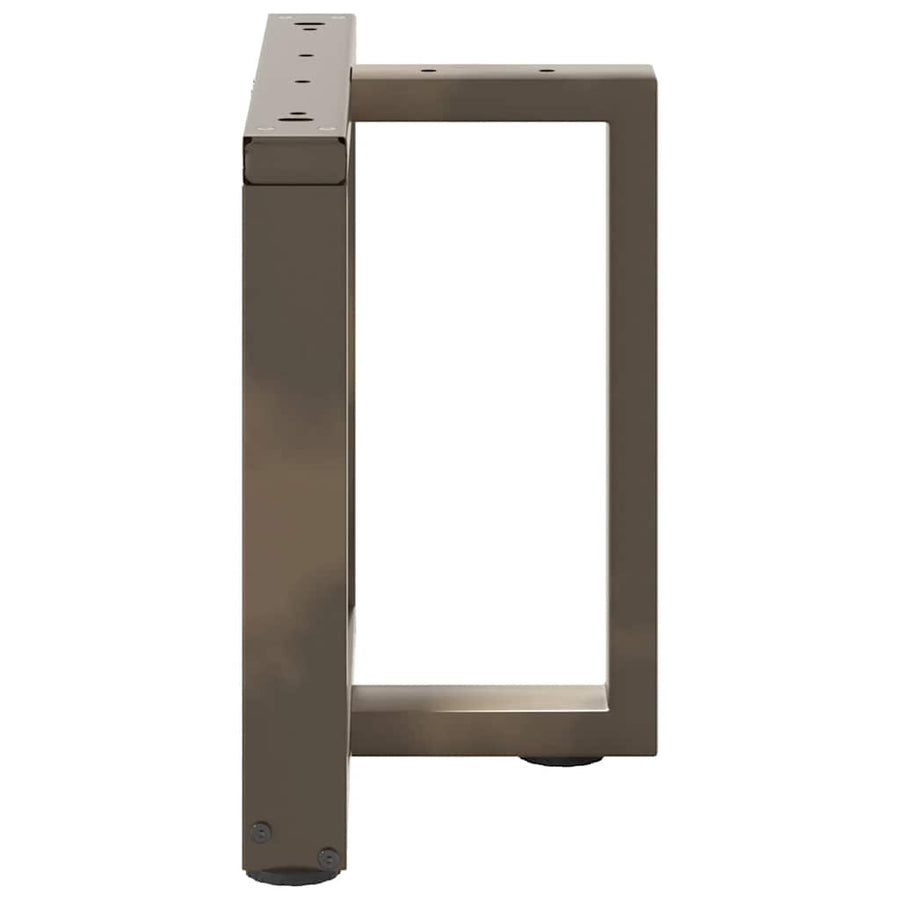 Salontafelpoten 2 st T-vormig 50x25x(42-43) cm staal naturel