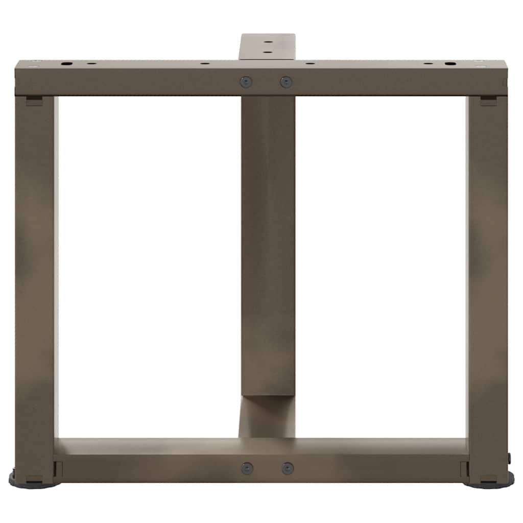 Salontafelpoten 2 st T-vormig 50x25x(42-43) cm staal naturel