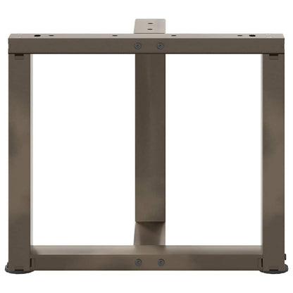 Salontafelpoten 2 st T-vormig 50x25x(42-43) cm staal naturel