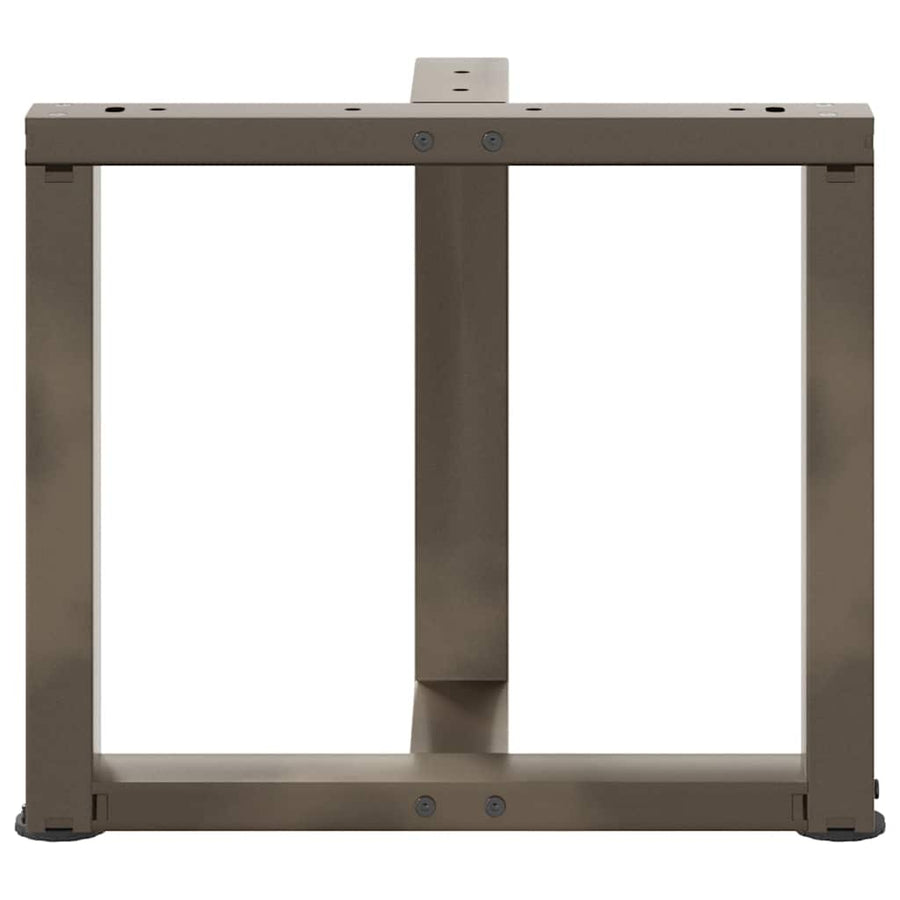 Salontafelpoten 2 st T-vormig 50x25x(42-43) cm staal naturel