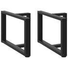 Tafelpoten 2 st T-vormig 60x25x42 cm staal zwart