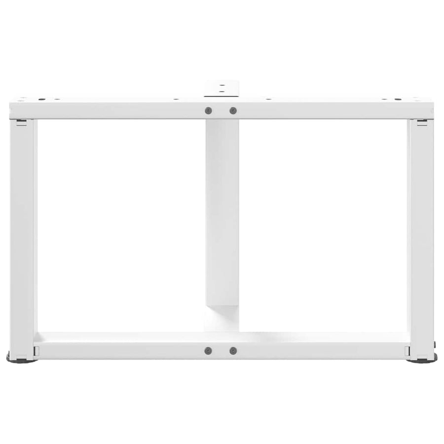 Salontafelpoten 2 st T-vormig 60x25x(42-43) cm staal wit
