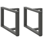 Tafelpoten 2 st T-vormig 60x25x42 cm staal antraciet