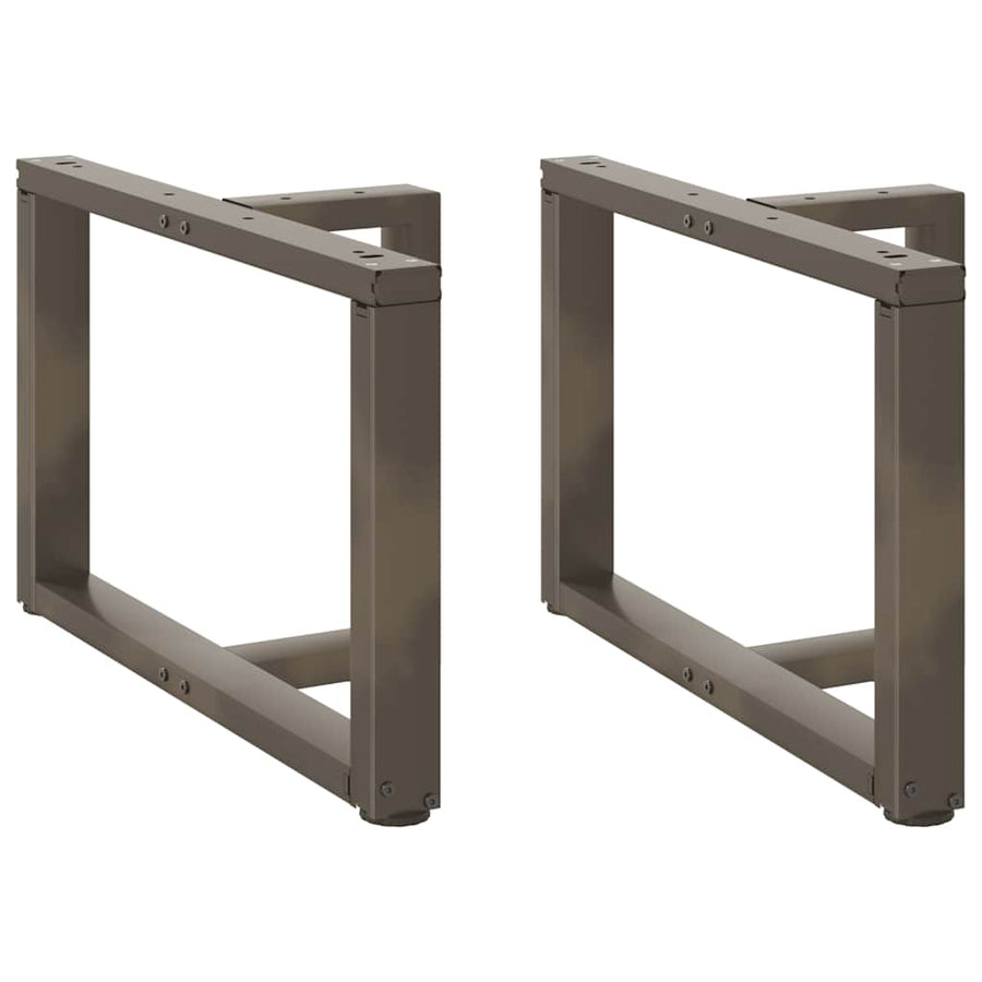 Salontafelpoten 2 St T-Vormig Staal Naturel 60 x 25 x (42-43) cm