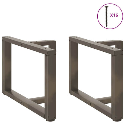Salontafelpoten 2 St T-Vormig Staal Naturel 60 x 25 x (42-43) cm