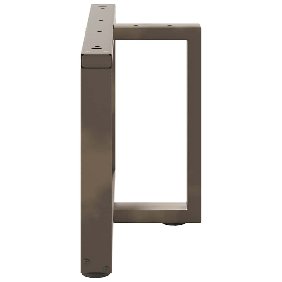 Salontafelpoten 2 St T-Vormig Staal Naturel 60 x 25 x (42-43) cm